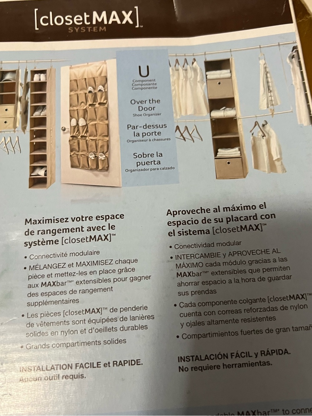 Closetmax System Over-the-Door Shoe Organizer - Picture 6 of 12